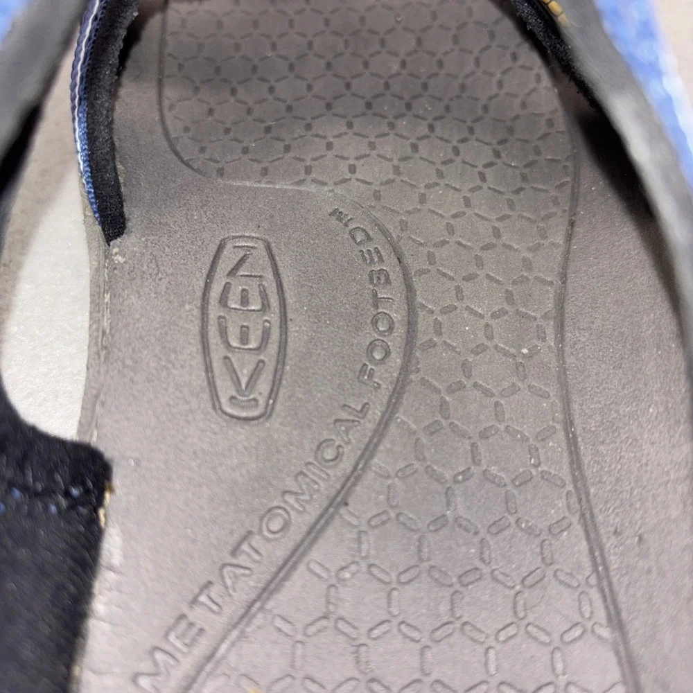 Keen Venice H2 Waterproof Hiking Sandals Women's 11 Cinch Strap Blue & Gray EUC
